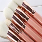 Hot sale 10 pcs new arrival pink custom makeup brushes set