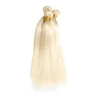 Wholesaler Brazilian blond hair full ending double weft color 613 blond hair straight weave unprocessed hair