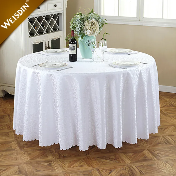 Guangzhou Wholesale Tablecloths Wedding Decorations White Round