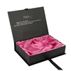 Luxury custom printed 3 hair bundles hard paper gift box with ribbon