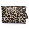 Vintage 2019 New Design Women PU Leather Leopard Clutch Bag