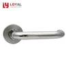 New design customized brushed round hollow tube plate door lock handle