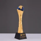 Exquisite Resin Blue Crystal Globe Trophy for the Awards Ceremony