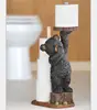 Resin Cute Bear Cub Figurine Toilet Paper Holder