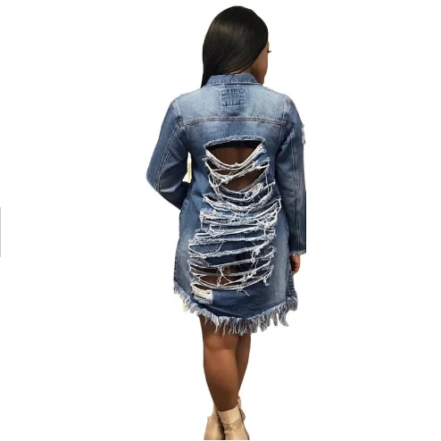 2 Color Denim Jackets For Women Vintage Casual Coat Female Jean Outerwear Womens Coats Broken Hole Plus Size Y11017
2 Color Denim Jackets For Women Vintage Casual Coat Female Jean Outerwear Womens Coats Broken Hole Plus Size Y11017