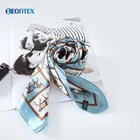 Multi color women silk scarf horse animal themed print scarf