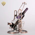 Swing Design Iron Metal Wine Bottle Organizer Holder Display Rack for Single Bottle