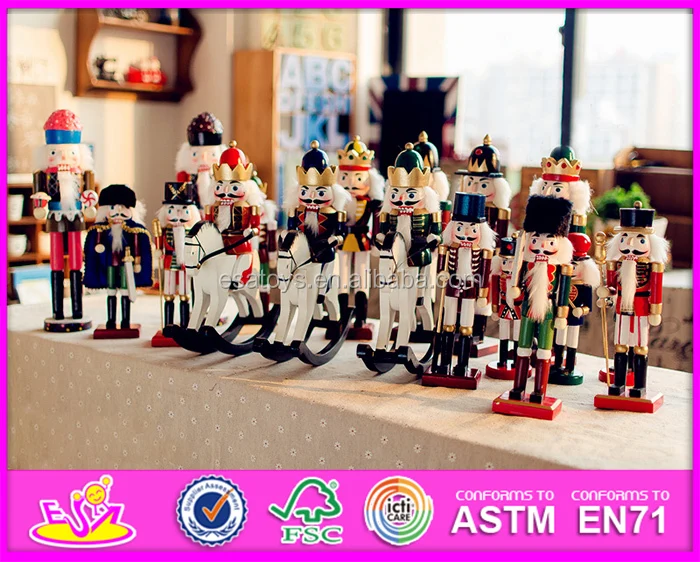 hot new product kids wooden crafts nutcracker toy