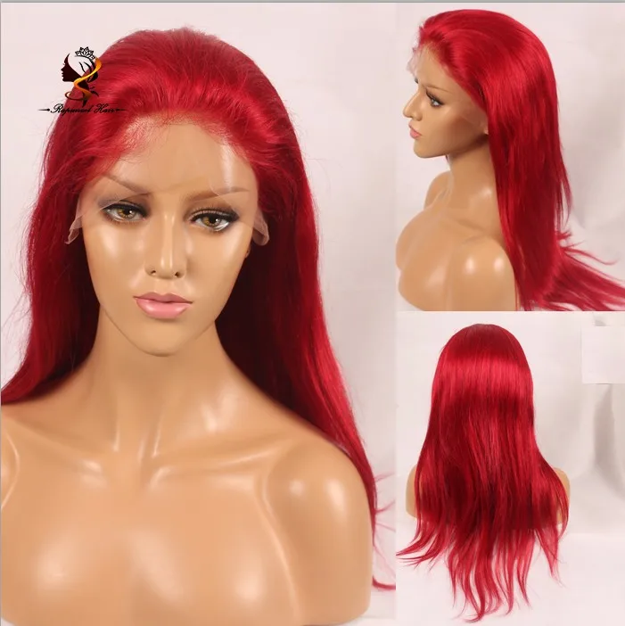 Colorful Nice red color silky straight 100% Brazilian human hair lace front wig with baby hair
Colorful Nice red color silky straight 100% Brazilian human hair lace front wig with baby hair