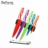 New Design Stainless Steel Super Sharp Non Stick 5 PCS Colorful Kitchen Knife Set WIth TPR Handle