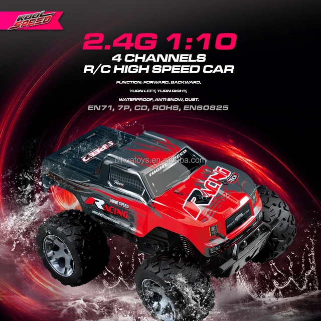 Racing Electric Truck with 2.4GHz Radio, 1/10 High Speed Scale RC Car