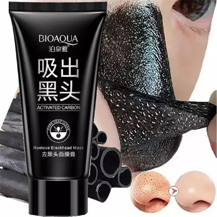 OEM ODM Bioaqua Blackhead Deep cleansing Purifying Peel Acne Pimples Remover Black Mud Mask