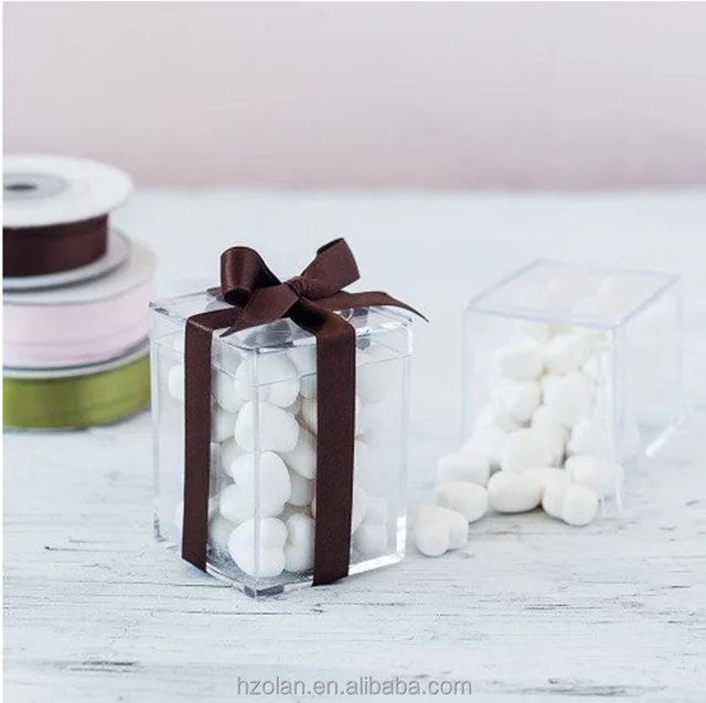 clear mini acrylic favor box perspex wedding candy sweet gift