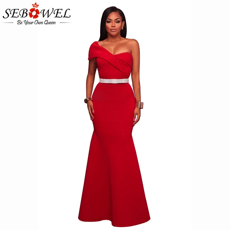 Red-Sexy-One-Shoulder-Ponti-Gown-LC61774-3-3 