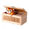 Wooden Tiger Toy Gift useless machine box toy with Sound Leave Me Alone Box