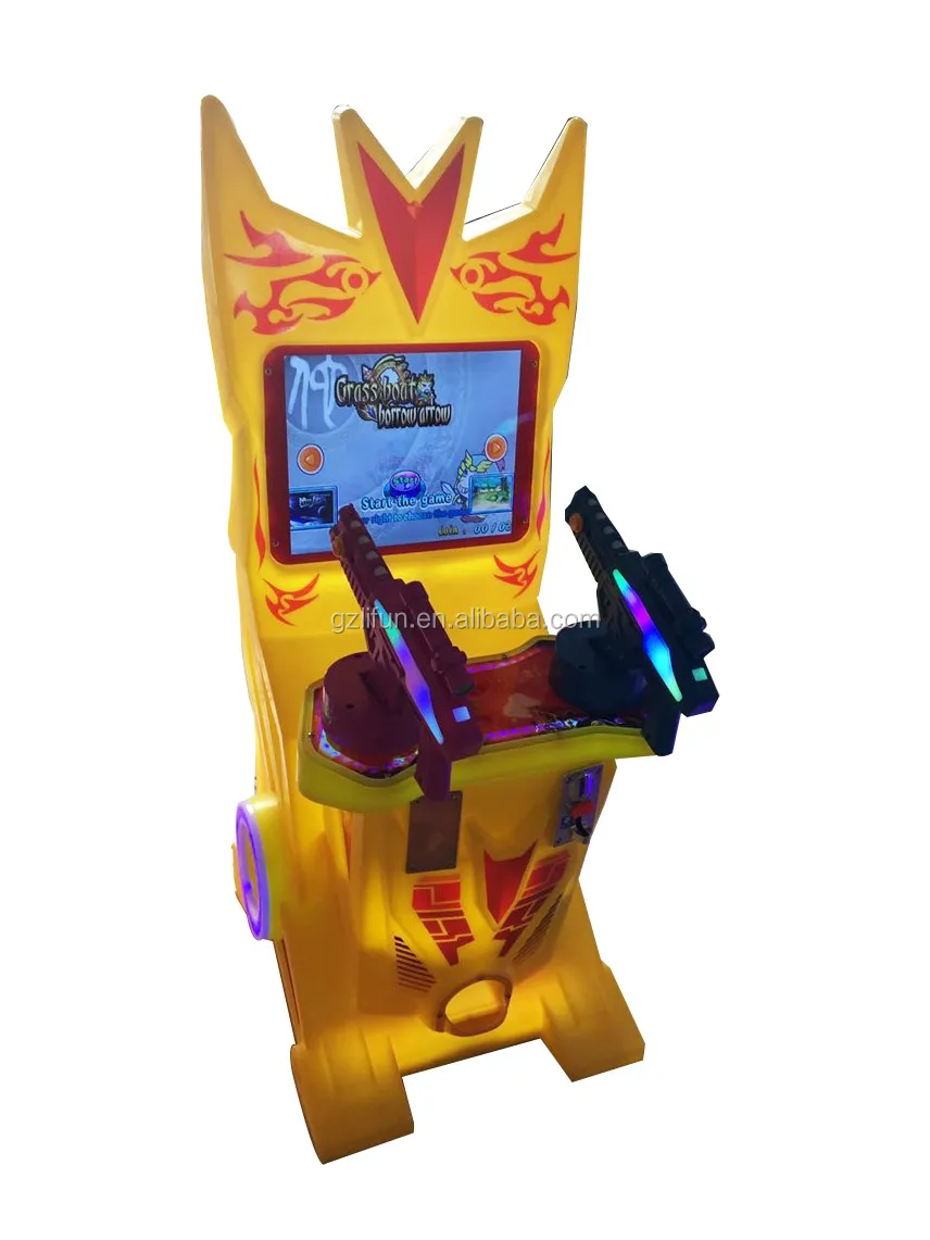 Source plastic shooting gun mini arcade game machine with LED lighting on m.alibaba