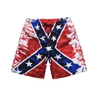 Wholesale Hot Sale Tailored Swim Shorts 100% Polyester Red White Blue Swim Trunks Mens Striped Swimsuit