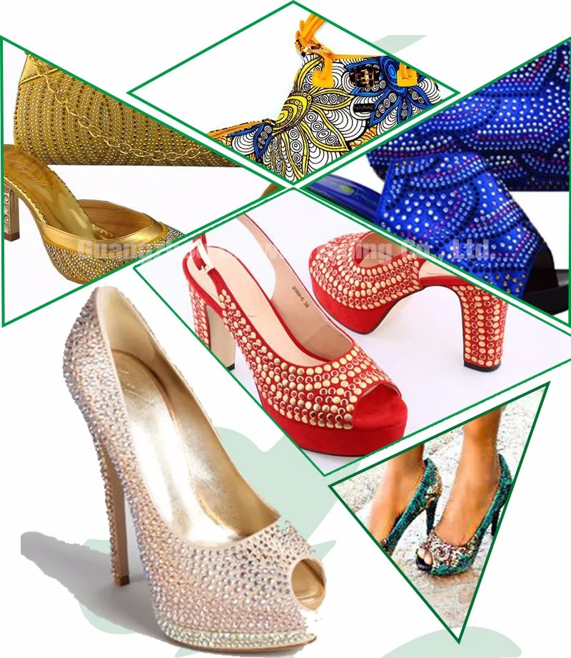 2017 Fashionable High Heel Shoes And Bags/new Design Shoes Matching Bag