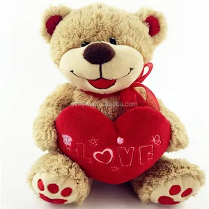 cusrtom valentines day gifts red heart soft teddy bear i love