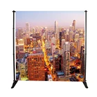 Exhibition custom advertising adjustable step and repeat backdrop banner stand