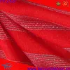 red polyester lurex knitted narrow stripes fabric