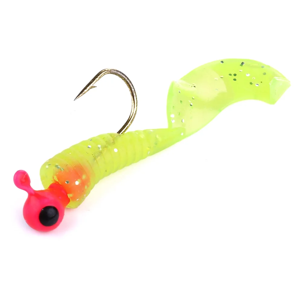 Jig head soft fish lures, 3 colors
Jig head soft fish lures, 3 colors