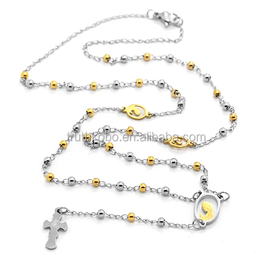 catholic cross stainless steel necklace pendant desi
