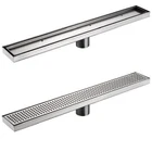 Stainless steel Linear drain / shower drain with pattern grate style and tile insert style
