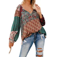 Women Blouses Casual Loose Floral Print V Neck Long Sleeve Shirts Blouses Women Tops
Women Blouses Casual Loose Floral Print V Neck Long Sleeve Shirts Blouses Women Tops