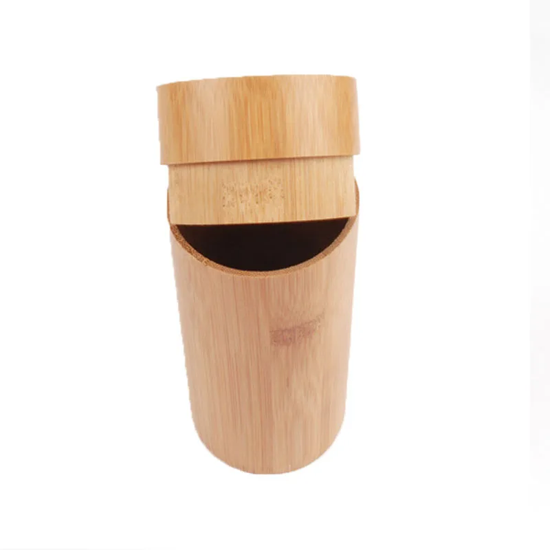 Cylinder bamboo glasses box Spot bamboo sunglasses box8