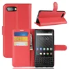 Lichee Leather Wallet Mobile Phone Case Back Cover For Blackberry key2