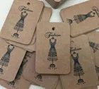 50*120mm Custom Private Garment Tag Wholesale Woven Clothing Labels clothing price tag label