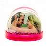 Valentine gift decor Plastic Acrylic DIY glittering photo frame snow globe