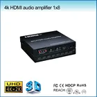 4k 8 port av audio video splitter hdmi with audio amplifier