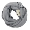 wholesale fashion multi-function solid pocket scarf winter warm women loop knit infinity scarf with zipper pocket