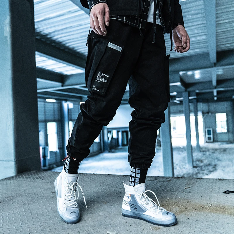 New casual sweatpants men Killwinner spring drawstring street fashion solid color pocket stitching jogger pants, Black
New casual sweatpants men Killwinner spring drawstring street fashion solid color pocket stitching jogger pants, Black