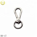 Custom metal snap dog hook d ring spring clip hooks for bags