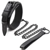 BDSM Faux Leather Padded Collar with Leash Bondage Restraint for Sex Toy Play Game