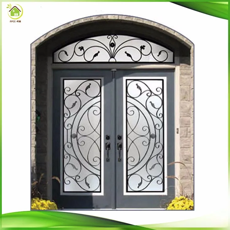 Lowes Exterior Arch Top Double Wrought Iron Entry Doors Buy Lowes