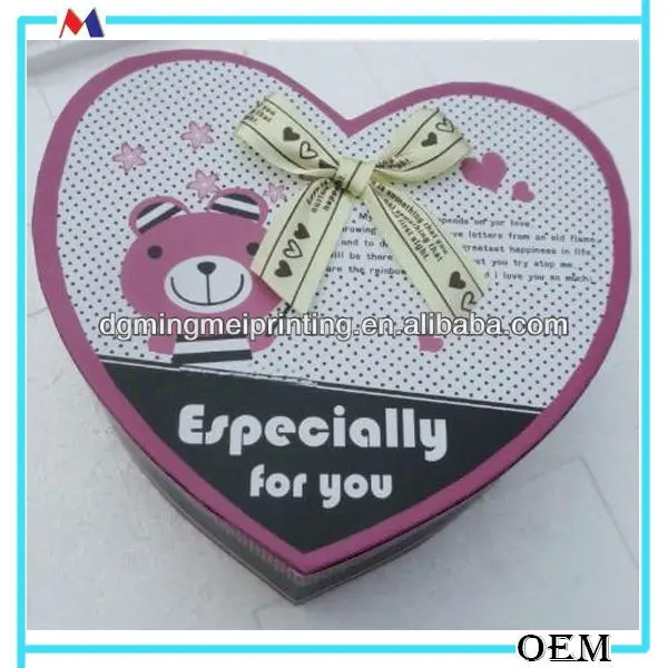 2014 heart-shaped paper chocolate box /handmade packaging box