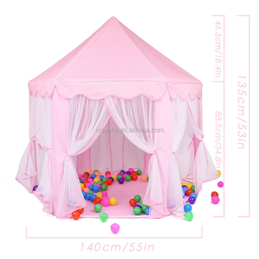 princess castle tent with lights