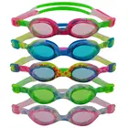 oem fashion design PC lens silicone strap kids swimming pool goggles