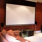 120''Electric Au-to Projection Screen mate white material fabric projector screen