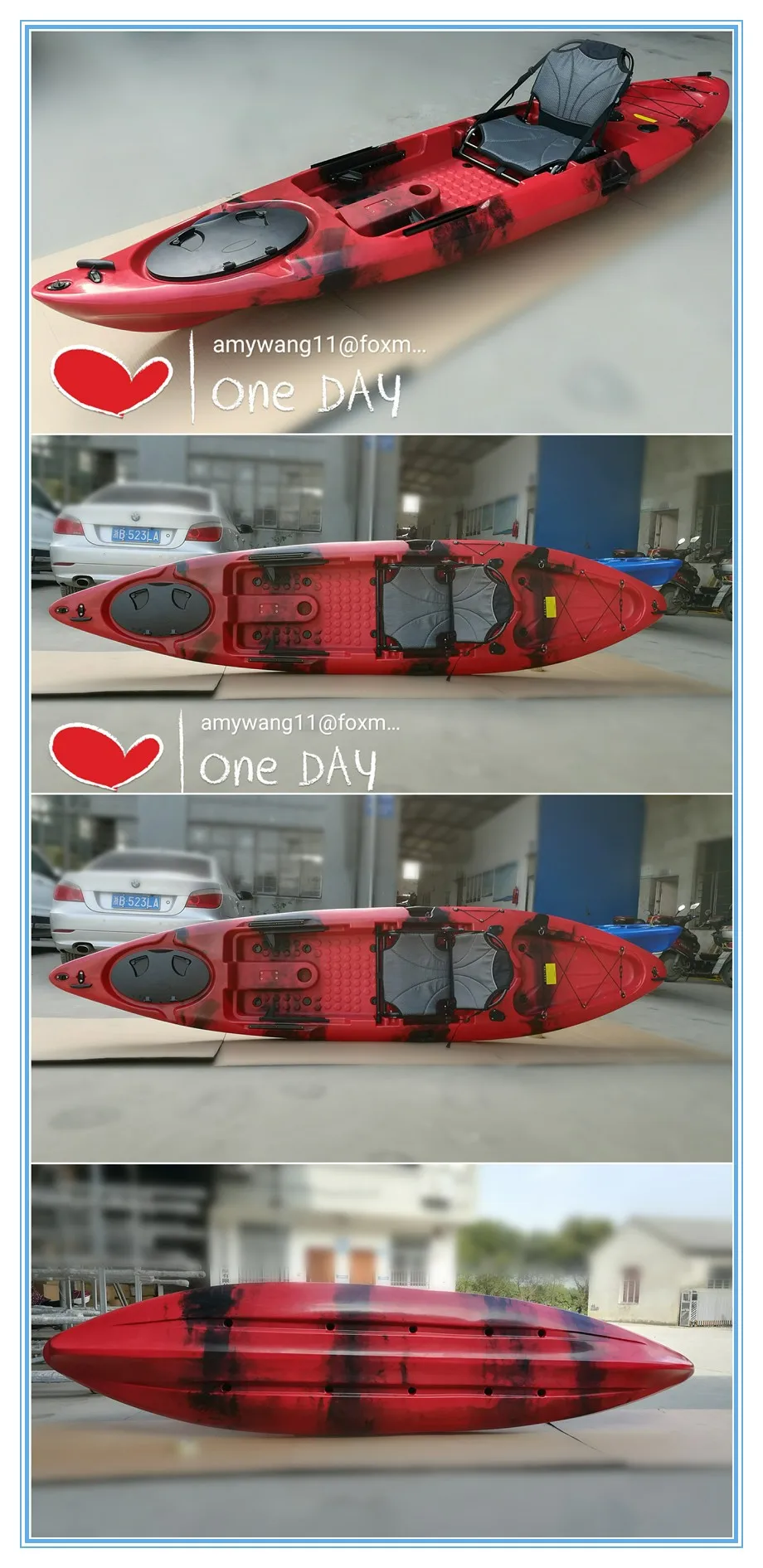 13ft wholesale plastic fishing canoe kayak, View kayak fishing, LSF