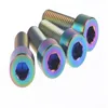 DIN912 Titanium gold red blue rainbow color anodized screw bolts