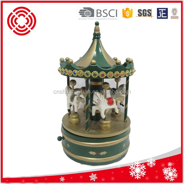 christmas tree rotating music box