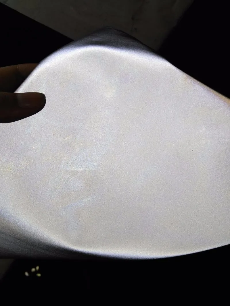 Silver luminous fabric