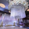 Mult-color String Curtain Ceiling Drapes For Wedding Stage