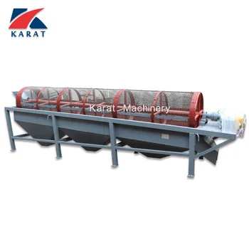 High capacity topsoil trommel drum screen machine