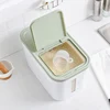 On promotion high quality plastic kitchen rice box dispenser storage container